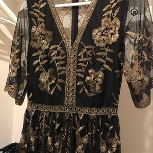 Altar’d State long black and gold dress!